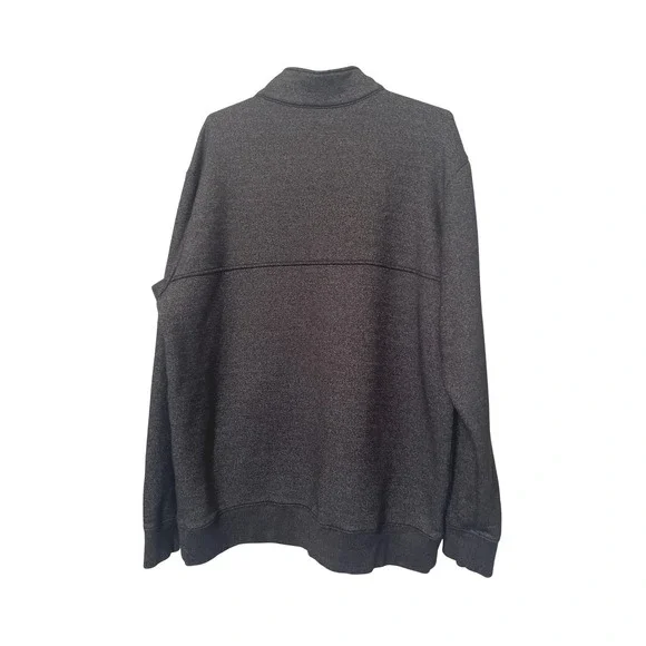 Columbia Mens‎ Black Gray Quarter Zip Mock Neck Kangaroo Pocket Casual Cozy XL - Picture 2 of 11